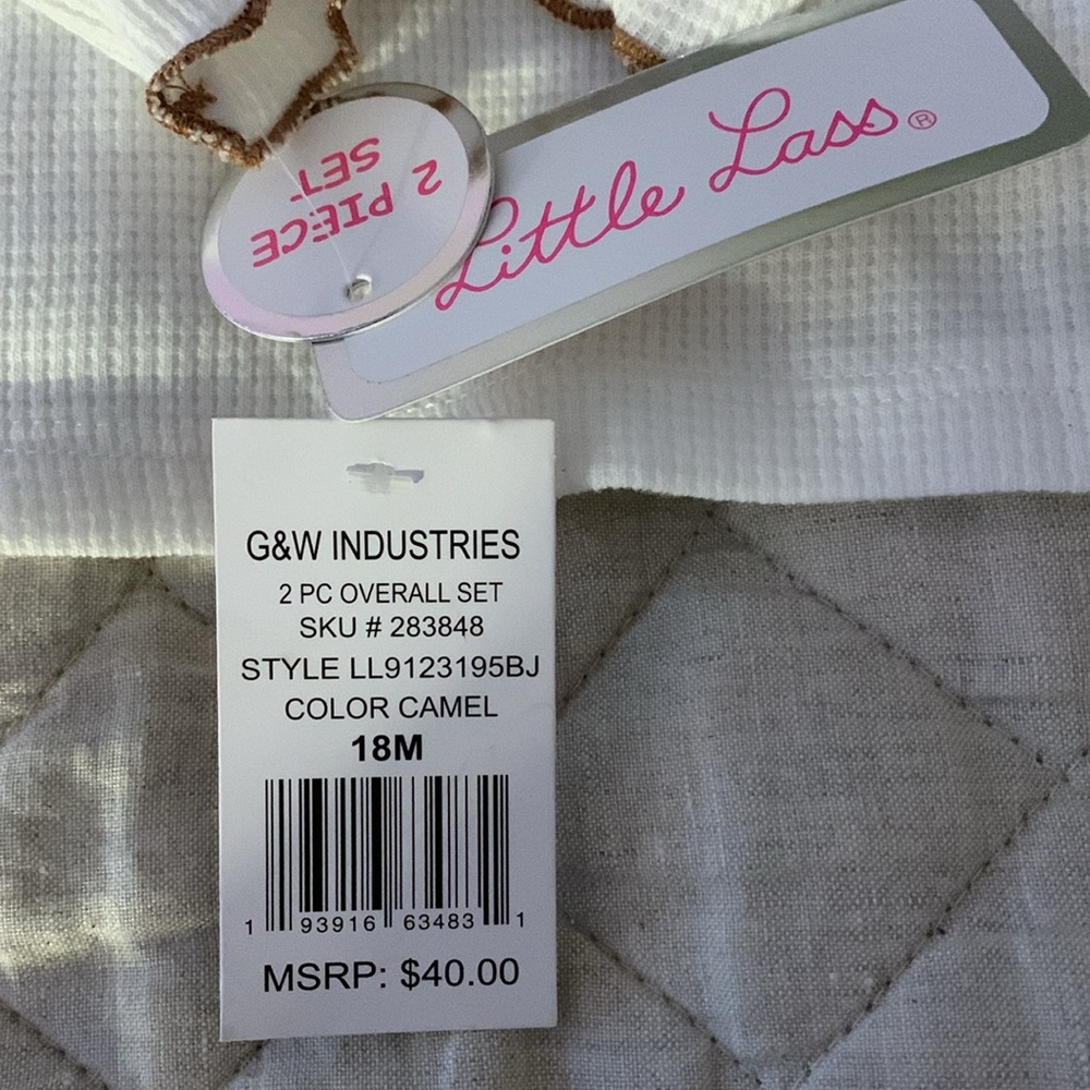 2-piece overalls set - cute for fall NWT - Picture 5 of 5